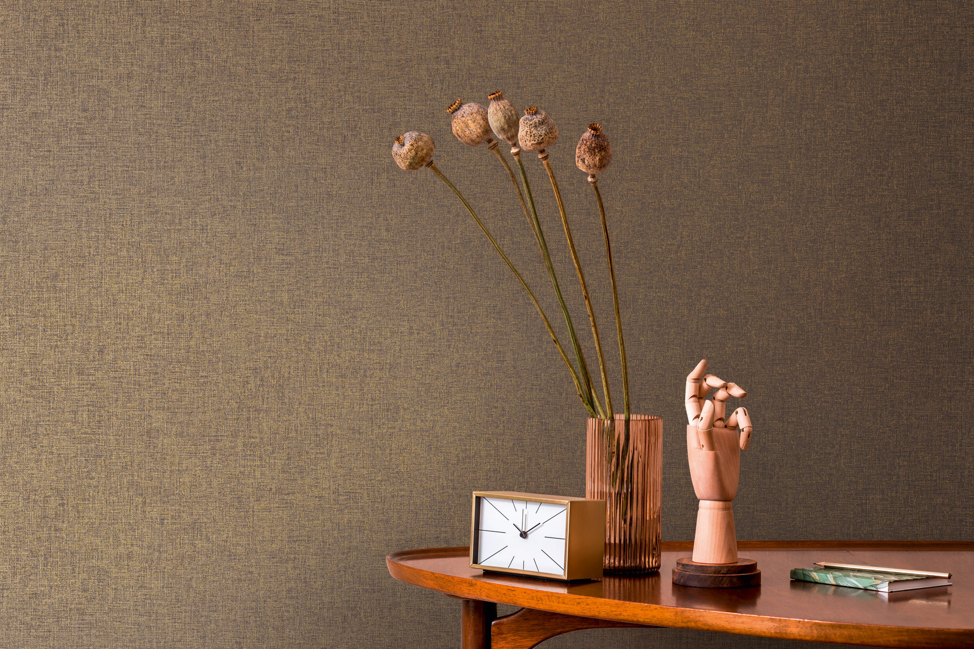 AS Vliestapete braun Unis New Elegance 375484