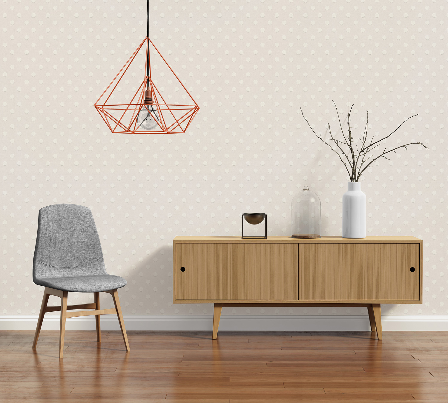 Thomas Vliestapete Dots beige/weiss TLT011 - 363366