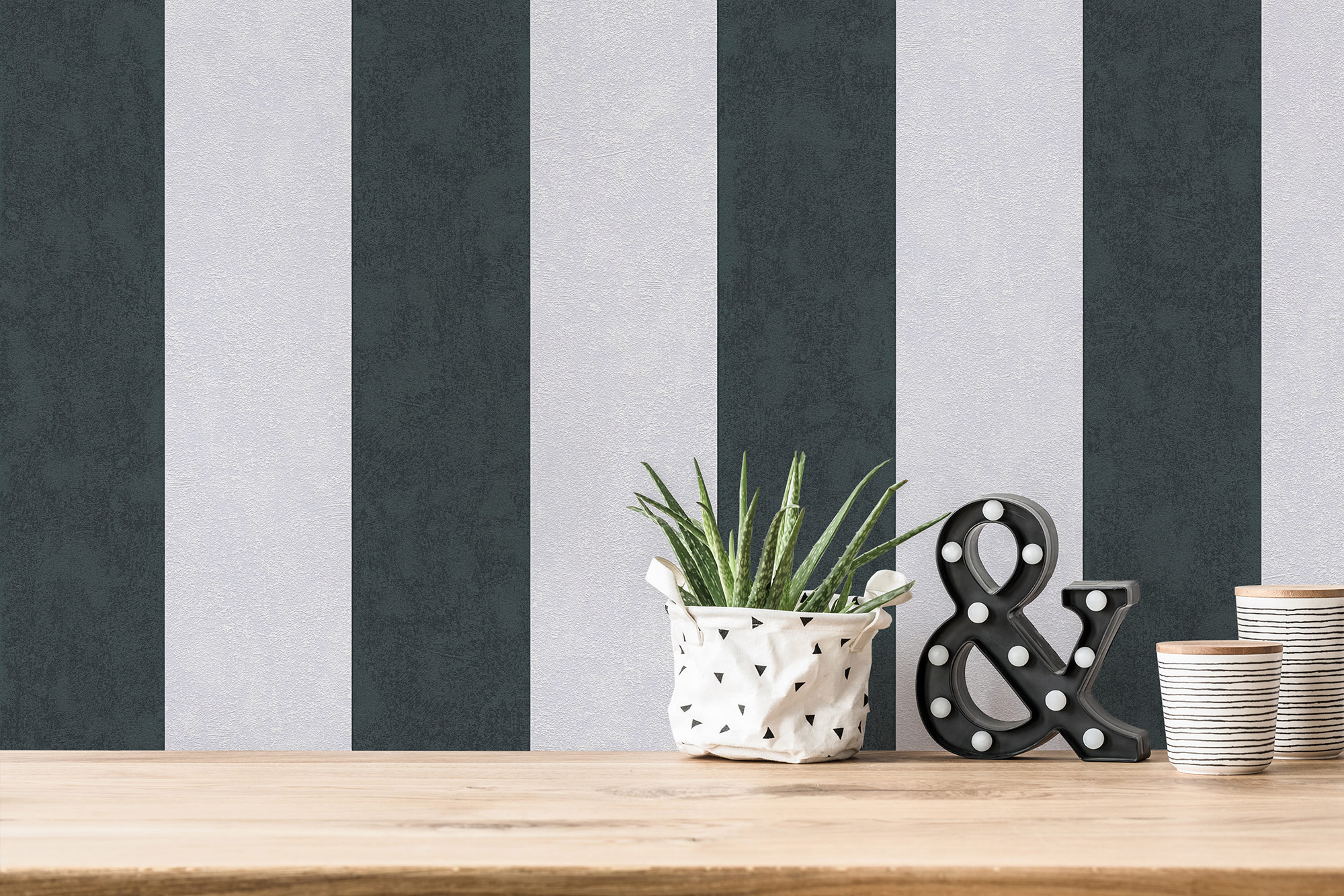 Thomas Vliestapete Blockstreifen schwarz TLT032 358925