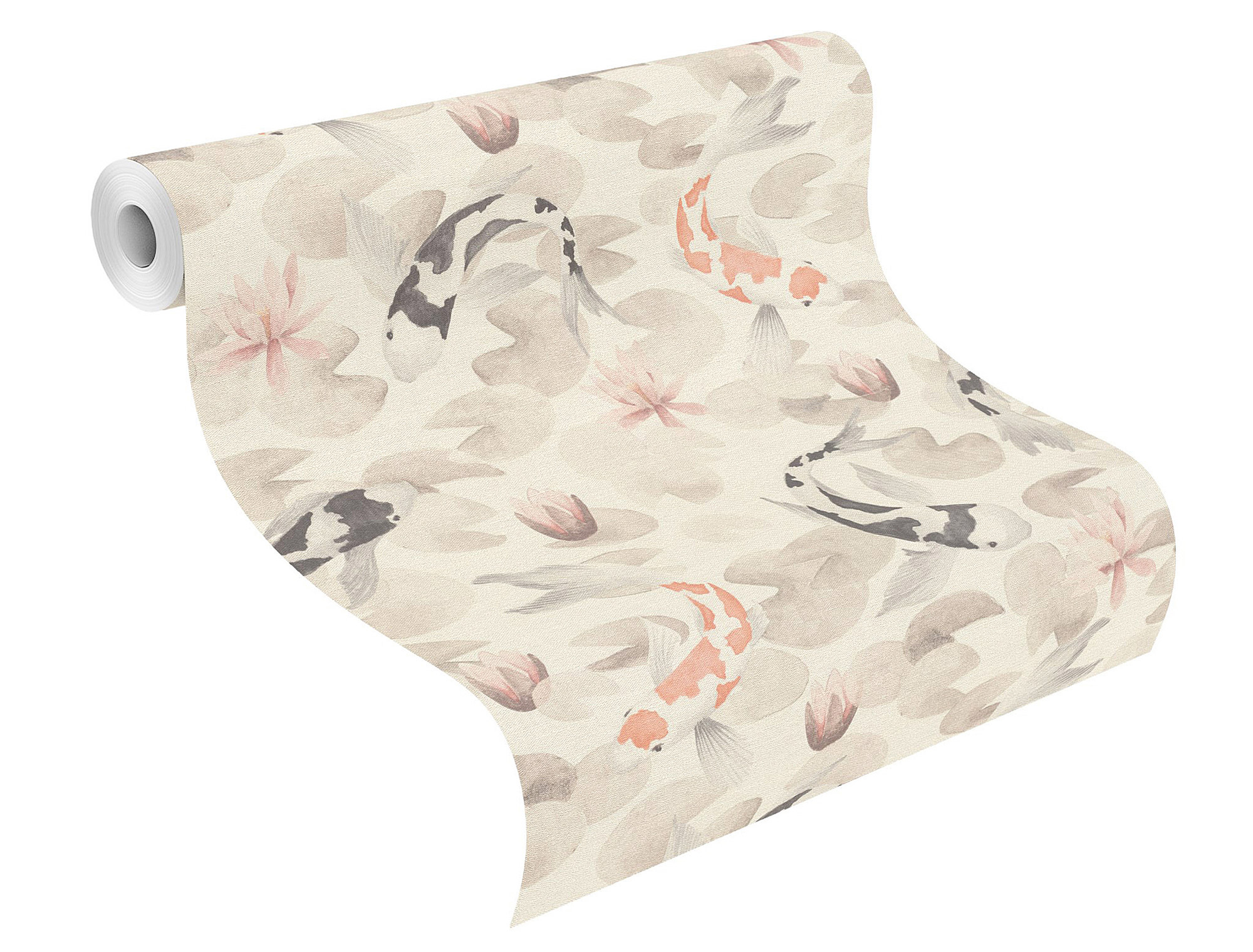 Rasch Vliestapete Kimono Koi Fisch Seerosen 409420