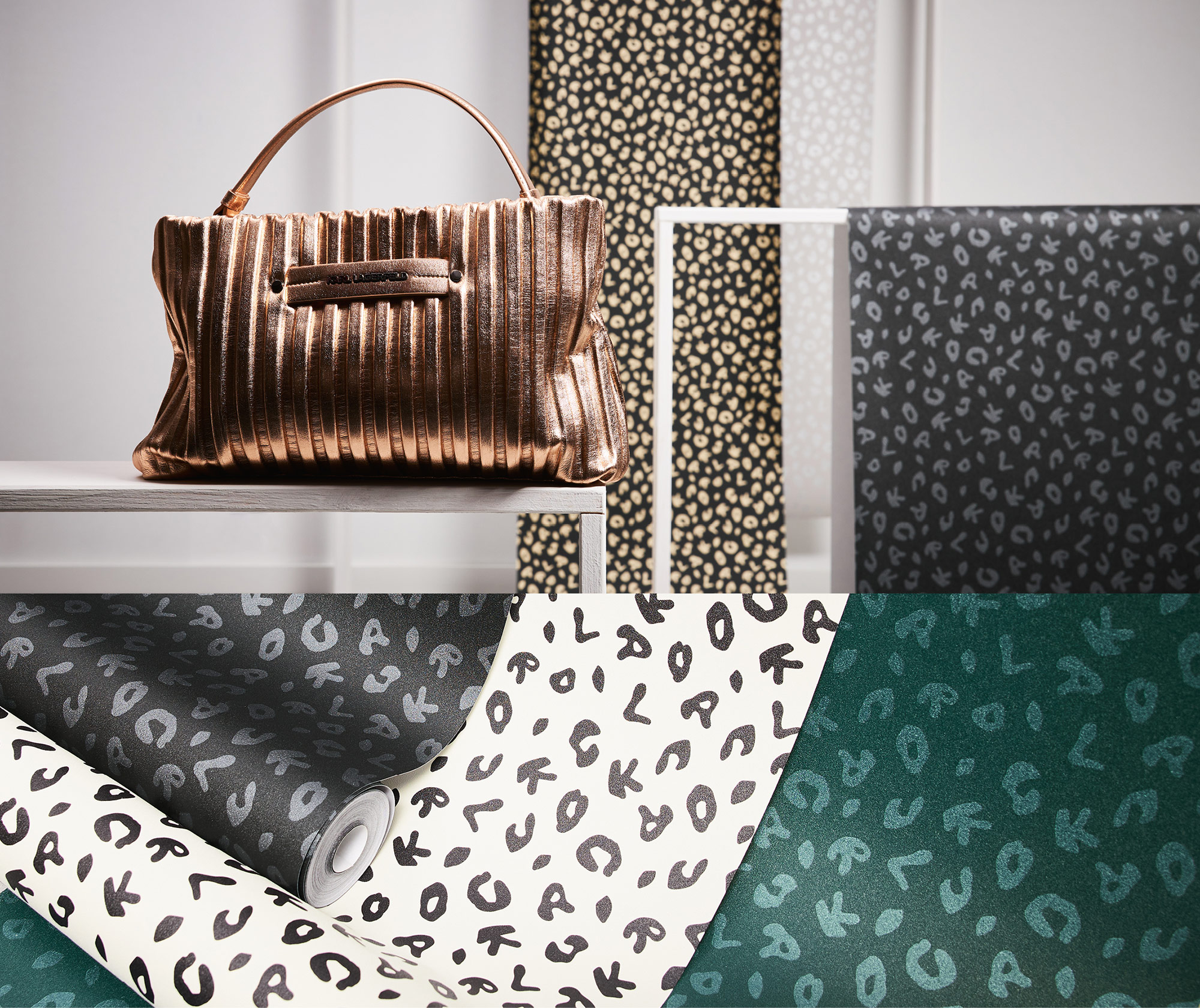 AS Vliestapete Karl Lagerfeld Designertapete grau 378563