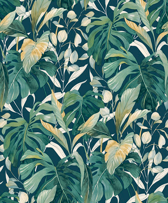 Grandeco Vliestapete Floral Blätter A58502