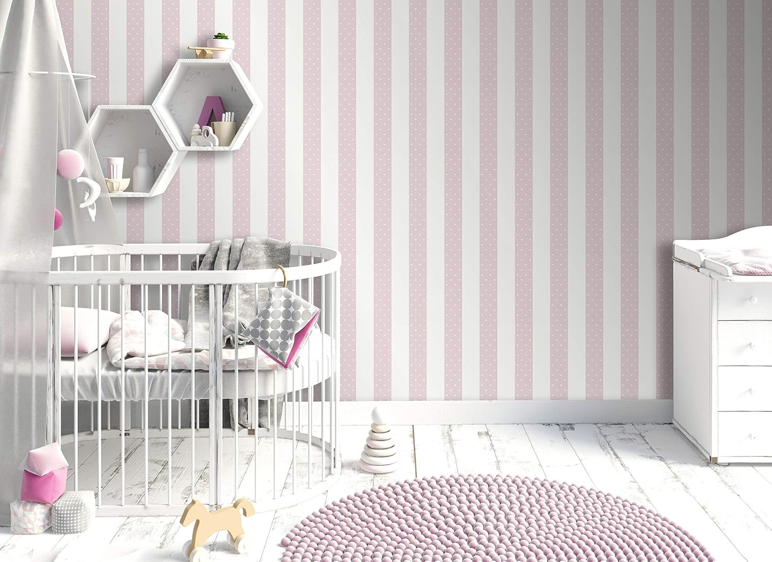 Erismann Vliestapete Select rose Streifen 1362110