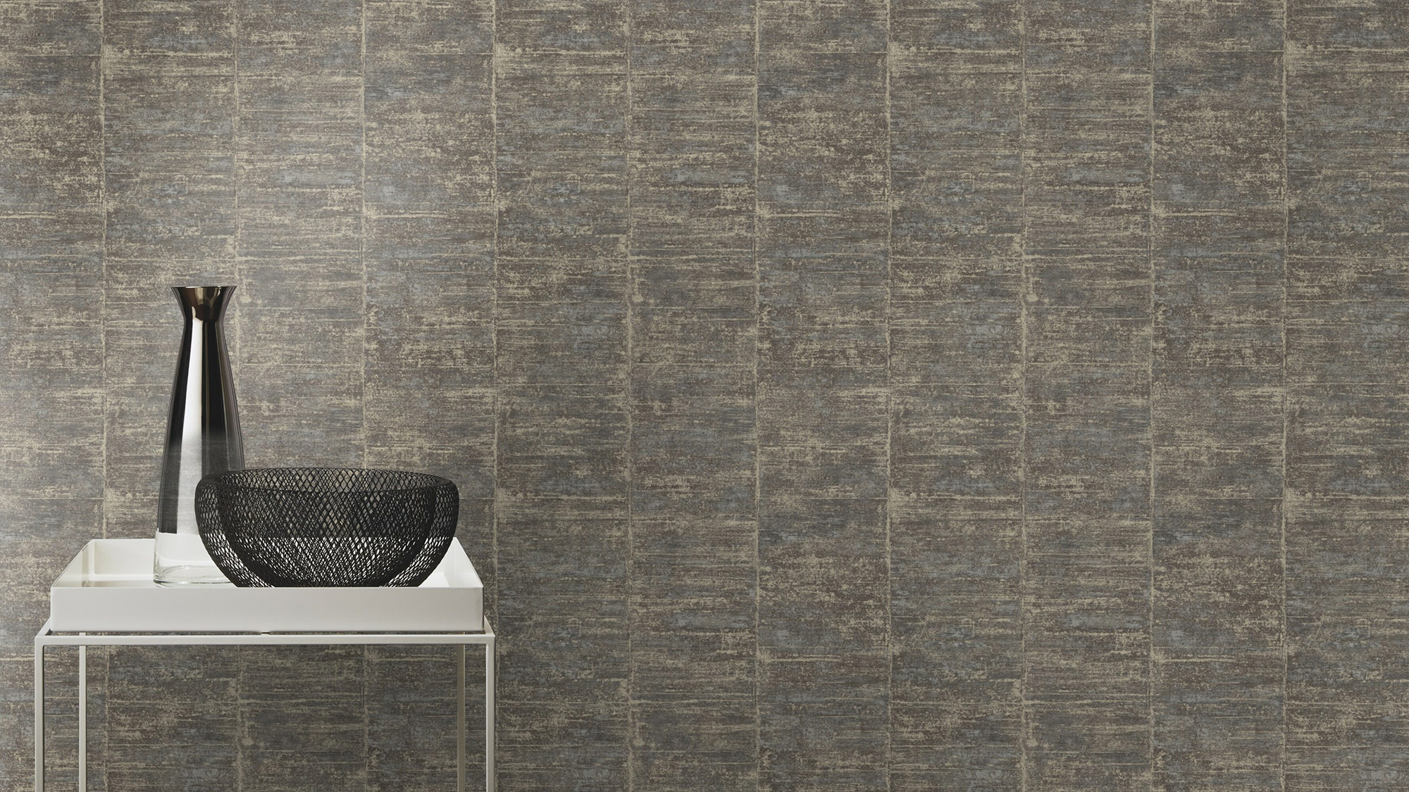 Rasch Vliestapete Linares Quer Streifen Struktur 617641