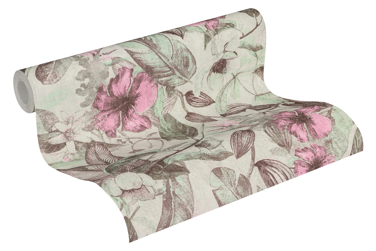 AS Vliestapete Greenery Blumen creme rosa grün 372164 AS Vliestapete Greenery Blumen creme rosa grün 372164