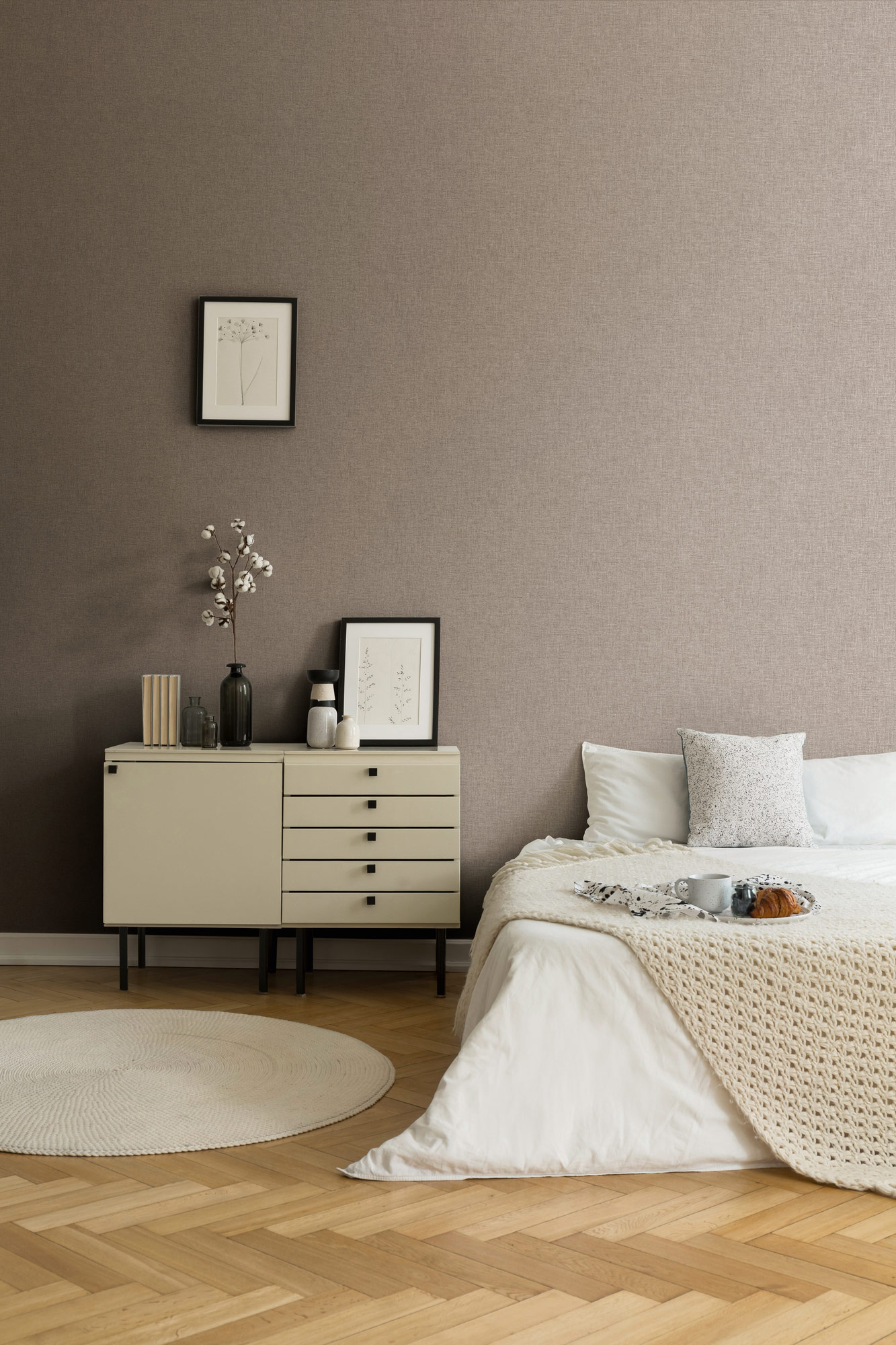 AS Vliestapete New Elegance beige/creme Unitapete 375483