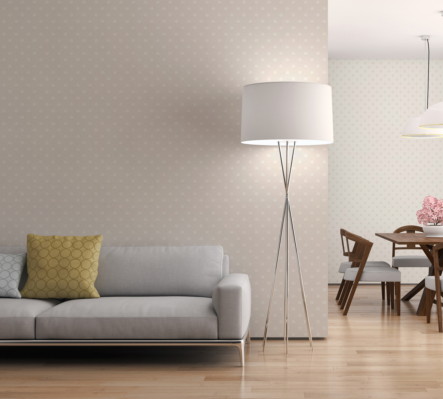 Thomas Vliestapete Dots beige/weiss TLT011 - 363366