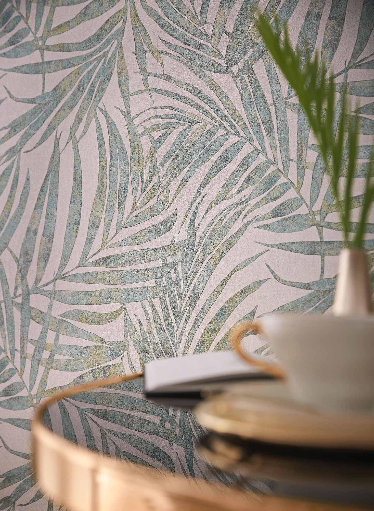 Rasch Vliestapete Linares Blätter Palme Zweige 617443 Rasch Vliestapete Linares Blätter Palme Zweige 617443