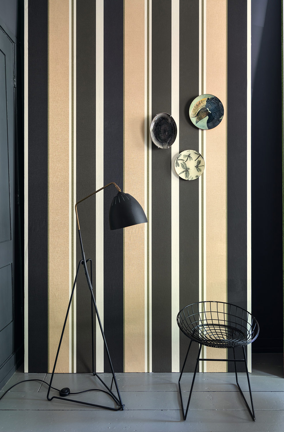 Rasch Vliestapete Club Botanique Blockstreifen braun 539042